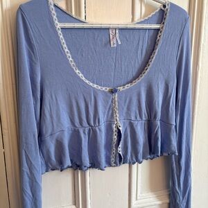 Urban Outfitters Lavender Lace-Trim Crop Top & Pants